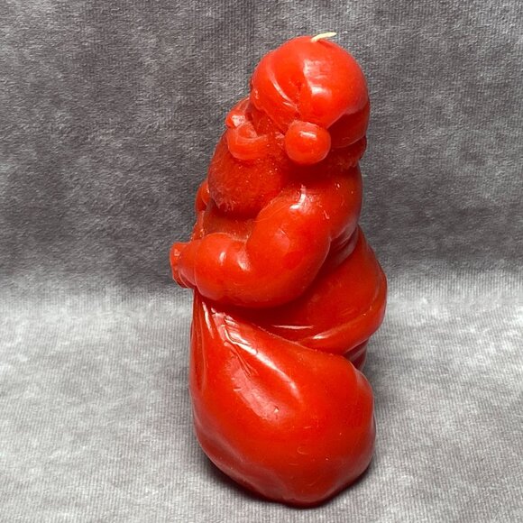 Vintage Hallmark Red Santa Claus Shaped Drip Candle 5.75" Tall Christmas Decor - Picture 7 of 9